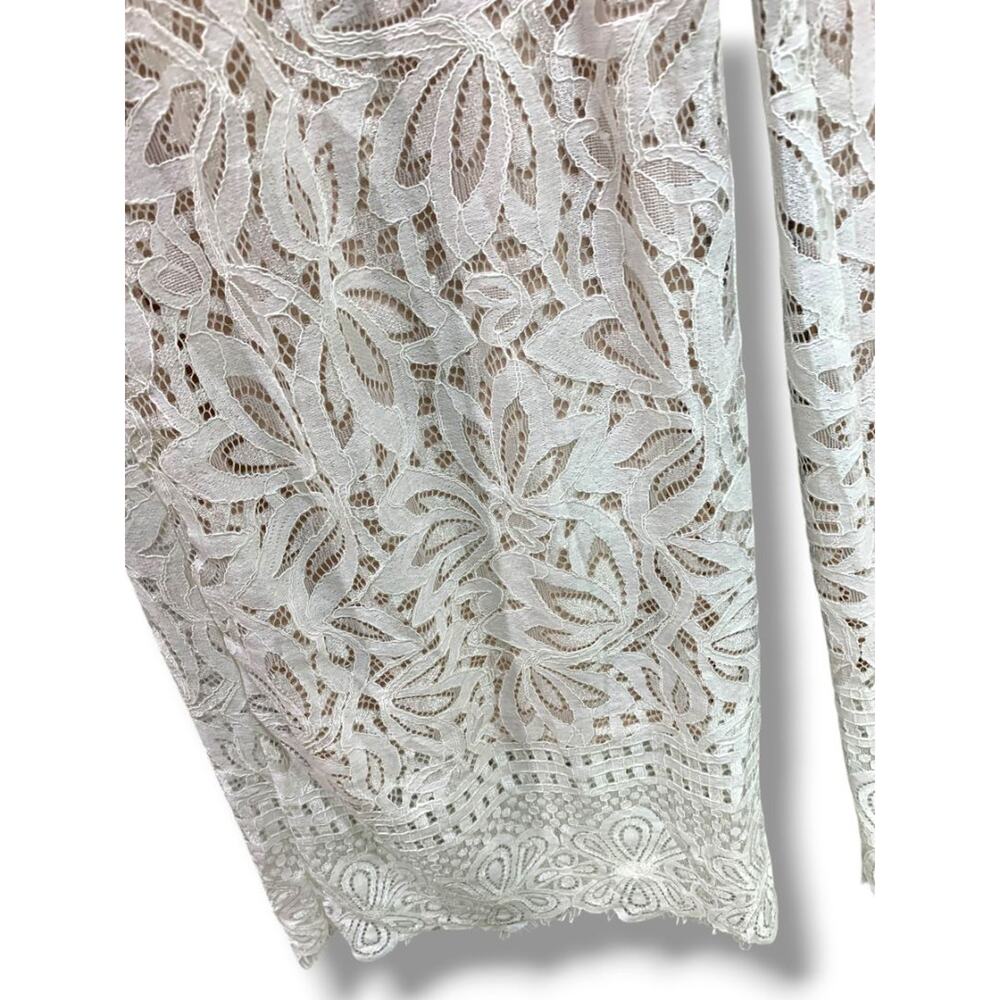 Medium Lulus New Ivory Lace Jumpsuit Sleeveless Womens - Picture 5 of 14